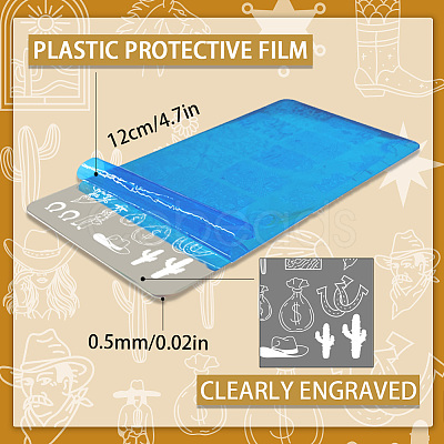 Stainless Steel DIY Nail Art Templates MRMJ-WH0092-080-1