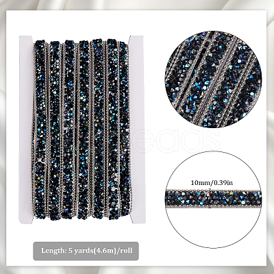 5 Yards Self Adhesive Resin Rhinestone Tape DIY-SP0002-49C-1