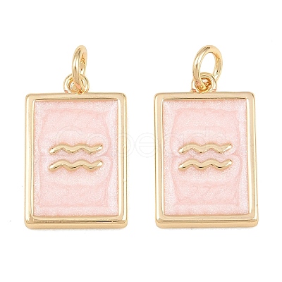 Brass Enamel Pendants KK-CBA62C2-01C-1