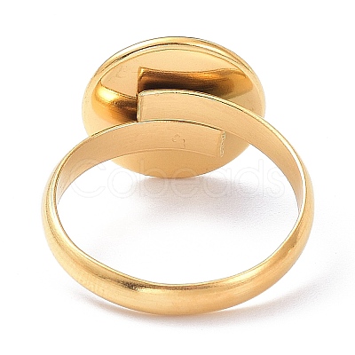 Ion Plating(IP) 304 Stainless Steel Finger Rings Components X-STAS-P291-02B-G-1