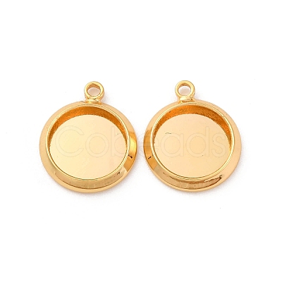 Brass Pendant Cabochon Settings KK-F898-20A-G-1