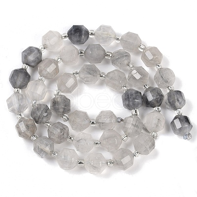 Natural Cloudy Quartz Beads Strands G-O201B-115F-1