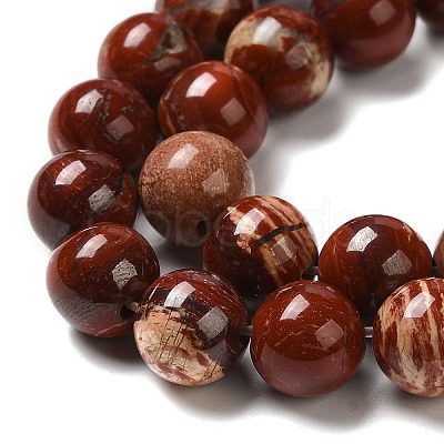 Natural Red Snakeskin Jasper Beads Strands G-H298-A02-03-1