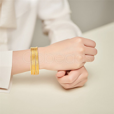 Brass Buddhist Bangle Sets JB641A-1
