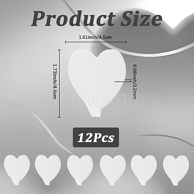 12Pcs Iron Heart-shaped Adhesive Hook AJEW-CN0005-59C-1