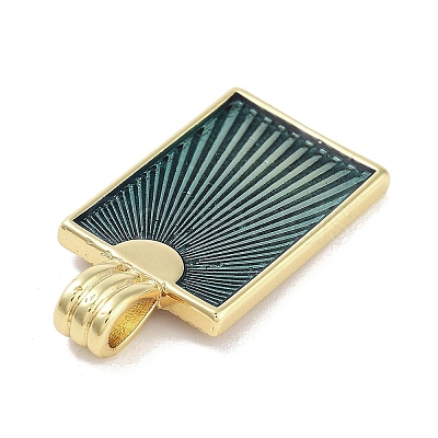 Real 18K Gold Plated Rack Plating Brass Enamel Pendants X-KK-M293-43G-01-1