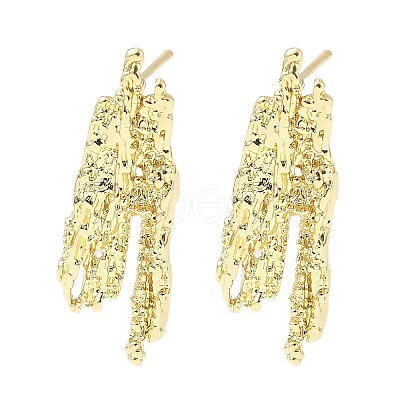 Brass Stud Earring Findings KK-Z106-03G-01-1