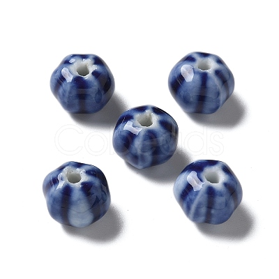 Vintage Porcelain Pumpkin Beads PORC-L080-H-1