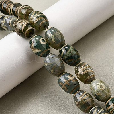 Tibetan Style dZi Beads Strands G-S389-A01-1