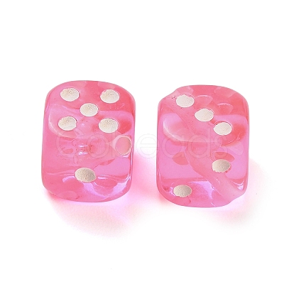 Spray Printed Transparent Acrylic Beads AC-CBA40CF-01G-1