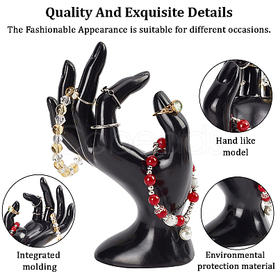 Plastic Mannequin Hand Jewelry Display Holder Stands RDIS-WH0009-013A-1
