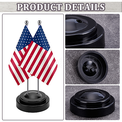 Plastic Mini Flag Stands FIND-WH0139-921B-1