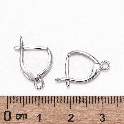 Anti-Tarnish Rhodium Plated 925 Sterling Silver Leverback Earrings STER-K168-003P-1