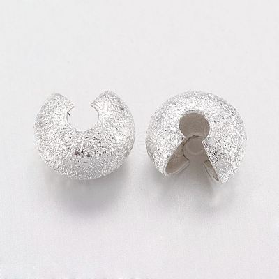 Brass Crimp Beads Covers KK-G017-S-1