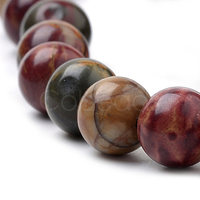 Natural Polychrome Jasper/Picasso Stone/Picasso Jasper Beads Strands G-S259-23-8mm-1