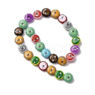 Fuuny Baking Paint Glass Enamel Beads LAMP-Q045-01G-1