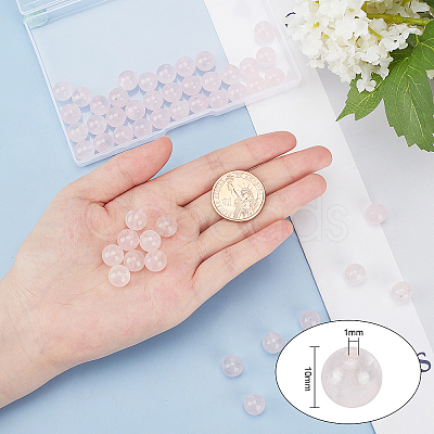 Natural Rose Quartz Beads Strands G-OC0001-02-10mm-1
