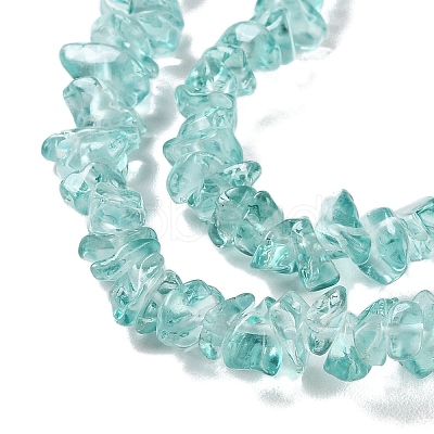 Spray Painted Transparent Glass Beads Strands X-GLAA-P060-01B-04-1