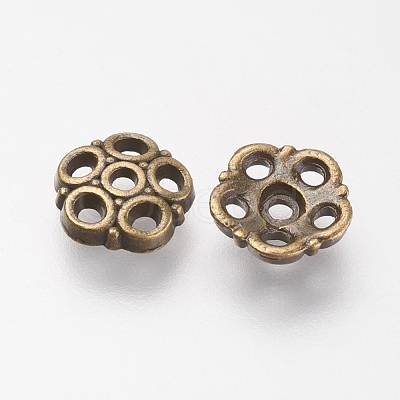 Tibetan Style Alloy Bead Caps X-MLF9832Y-NF-1