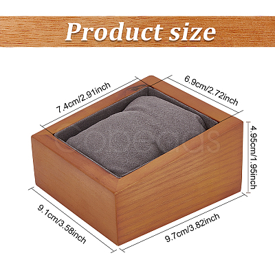 Rectangle Wood Bracelet Watch Display Stands ODIS-WH0030-38-1