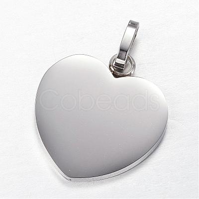 304 Stainless Steel Stamping Blank Tag Pendants STAS-P055-04-1