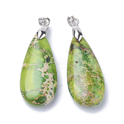 Natural Regalite/Imperial Jasper/Sea Sediment Jasper Pendants G-L515-02D-1