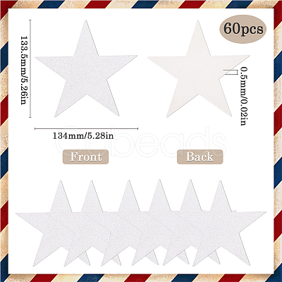 60Pcs Paper Glitter Star Wall Decoration AJEW-SP0001-17B-1