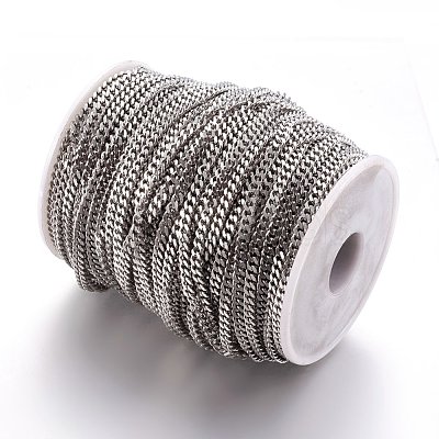 Tarnish Resistant 304 Stainless Steel Twisted Chains Curb Chain CHS-R001-1.2mm-1