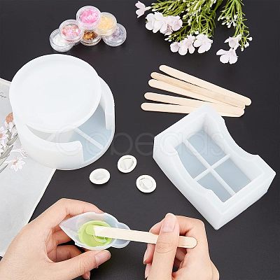 Cup Mat Silicone Molds Sets DIY-FH0002-21-1