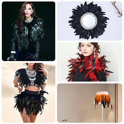 1 Bundle Fashion Feather Cloth Strand Costume Accessories DIY-GF0012-59A-1