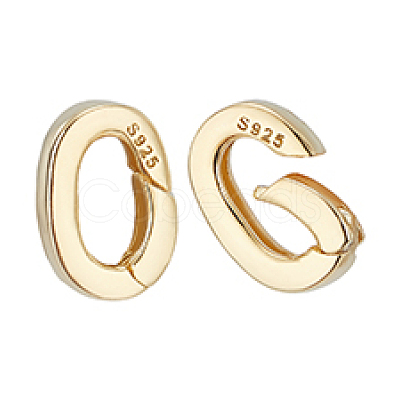 2pcs Sterling Silver Spring Gate Rings STER-PH0002-98B-1