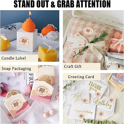 30Sheets Self-Adhesive Kraft Paper Gift Tag Stickers DIY-OC0009-12-1