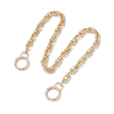 2Pcs 2 Styles Aluminium Textured Rope Chain Bag Decorative Chains FIND-JF00161-1
