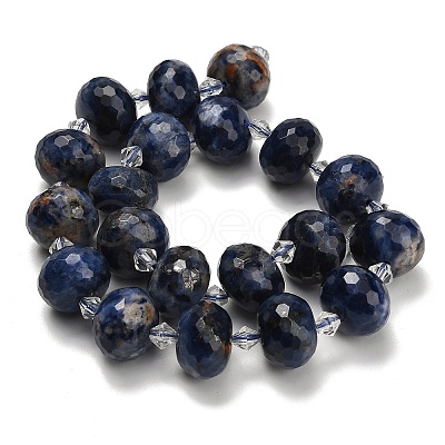 Natural Sodalite Beads Strands G-L642-I10-18x13mm-1
