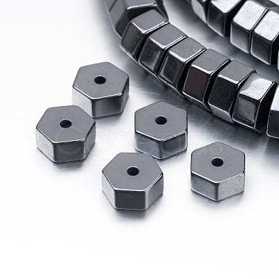 Non-magnetic Synthetic Hematite Beads Strands G-P341-39-6x3mm-1
