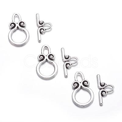 Ring Tibetan Style Alloy Toggle Clasps X-A1011Y-1