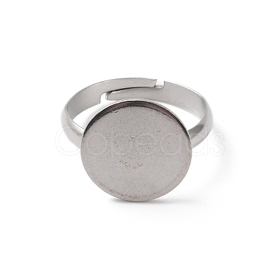 Non-Tarnish 304 Stainless Steel Pad Ring Settings STAS-K278-11E-P-1