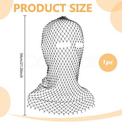 1Pc Polyester Fascinator Mesh Face Veil OHAR-FG0001-05C-1