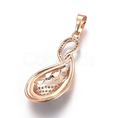 Brass Micro Pave Cubic Zirconia Jewelry Sets SJEW-F189-03KCG-1