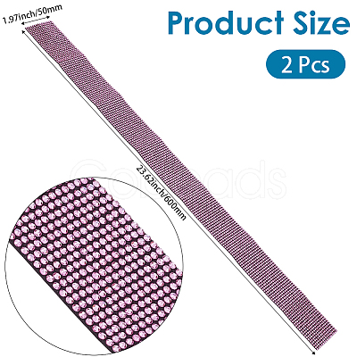 2Pcs Resin Rhinestone Glue Non-slip Car Door Stickers AJEW-GF0013-31A-1