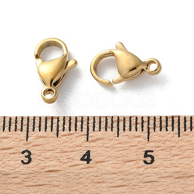 304 Stainless Steel Lobster Claw Clasps STAS-V007-01C-G-1