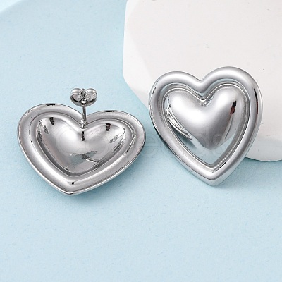 304 Stainless Steel Stud Earrings EJEW-K311-01P-1