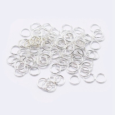 925 Sterling Silver Saw Cut Open Jump Rings STER-F036-02S-0.8x4mm-1