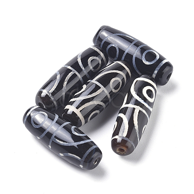 Tibetan Style 4-Eye dZi Beads TDZI-D008-12-1