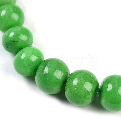 Dyed Natural Malaysia Jade Rondelle Graduated Beaded Necklaces for Women Men NJEW-K388-02I-1