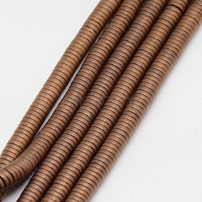 Electroplate Non-magnetic Synthetic Hematite Beads Strands G-J164B-4mm-01-1