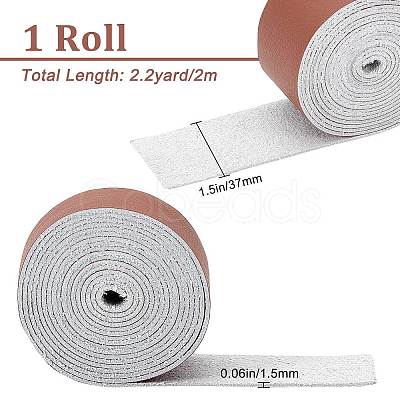Flat Microfiber Imitation Leather Cord LC-WH0006-07C-04-1