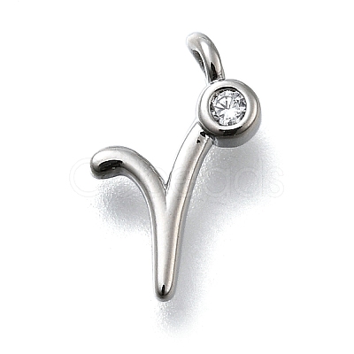 Brass Micro Pave Cubic Zirconia Pendants KK-B132-12P-R-1