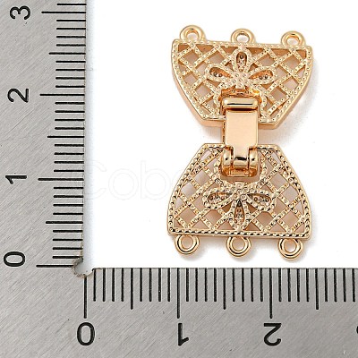 Brass Fold Over Clasps KK-N254-117G-02-1