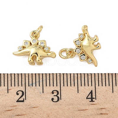 Brass Micro Pave Cubic Zirconia Pendants KK-P325-10G-1